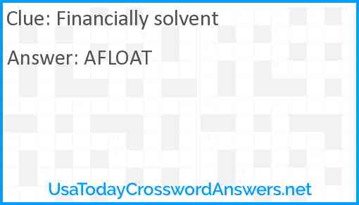 Financially solvent Answer