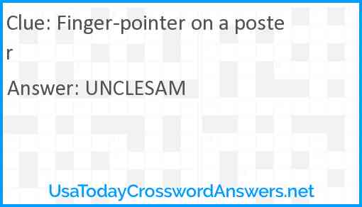 Finger-pointer on a poster Answer