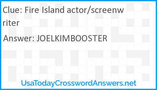 Fire Island actor/screenwriter Answer