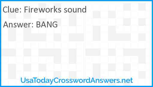 Fireworks sound Answer