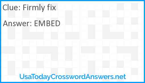 Firmly fix Answer