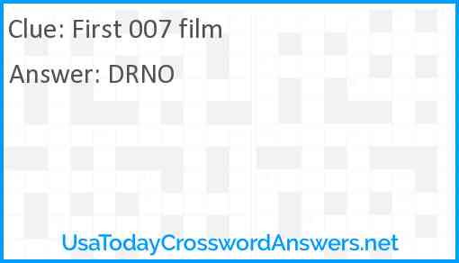 First 007 film Answer