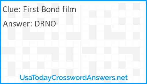 First Bond film Answer