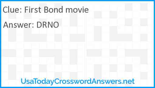 First Bond movie Answer