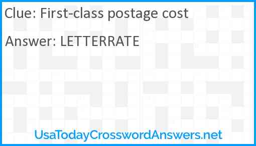 First-class postage cost Answer