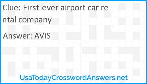 First-ever airport car rental company Answer
