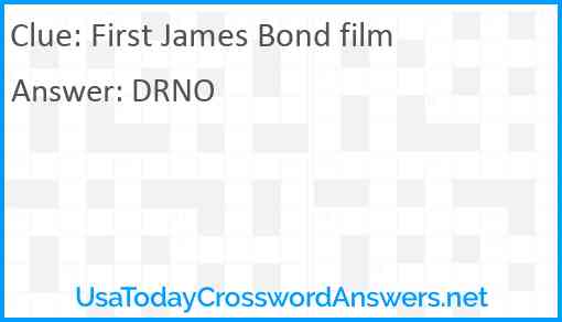 First James Bond film Answer