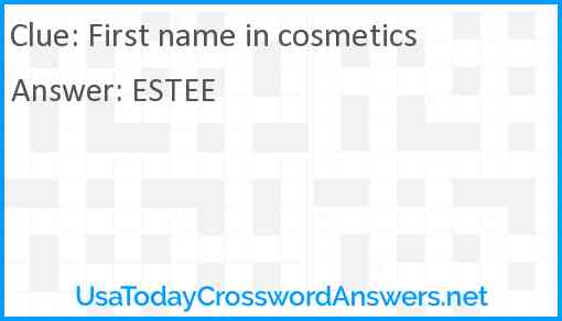 First name in cosmetics Answer