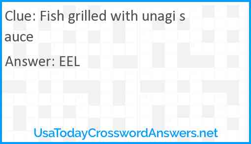 Fish grilled with unagi sauce Answer