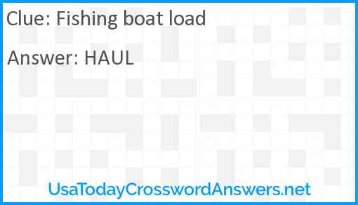 Fishing boat load Answer