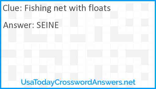 Fishing net with floats Answer