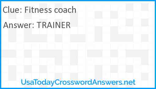 Fitness coach Answer