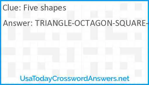 Five shapes Answer