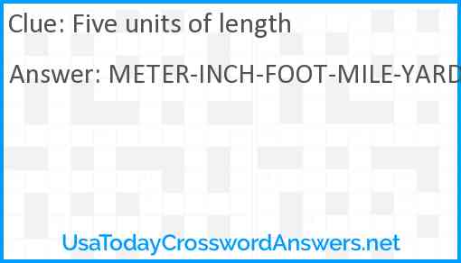 Five units of length Answer