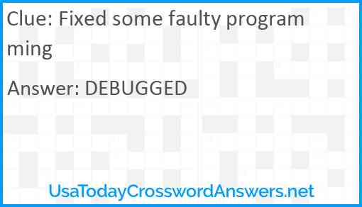 Fixed some faulty programming Answer