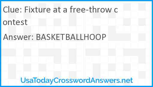 Fixture at a free-throw contest Answer