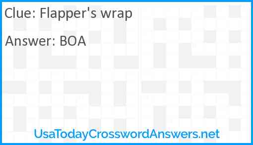 Flapper's wrap Answer