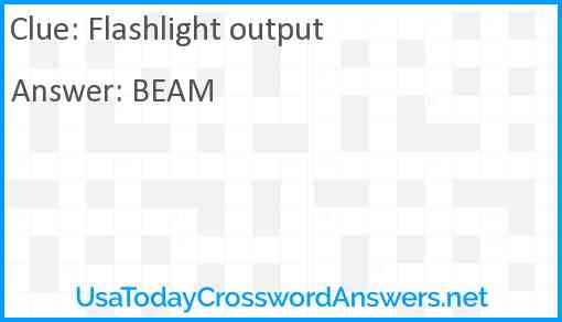 Flashlight output Answer