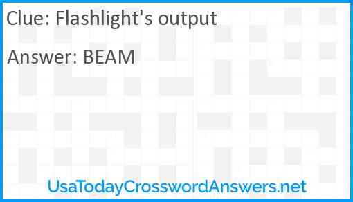 Flashlight's output Answer