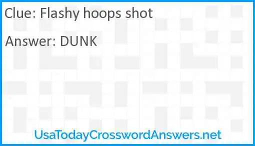 Flashy hoops shot Answer
