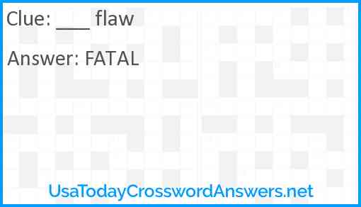 ___ flaw Answer