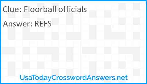 Floorball officials Answer