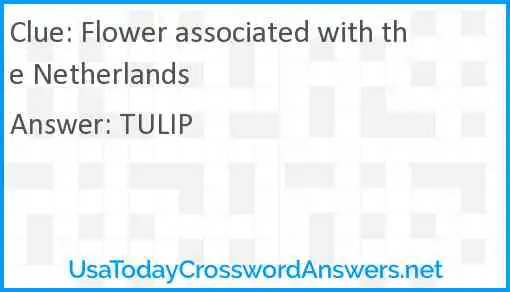 Flower associated with the Netherlands Answer