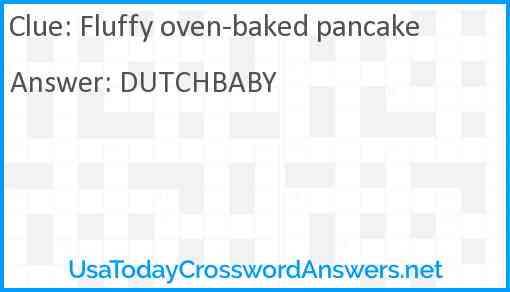Fluffy oven-baked pancake Answer