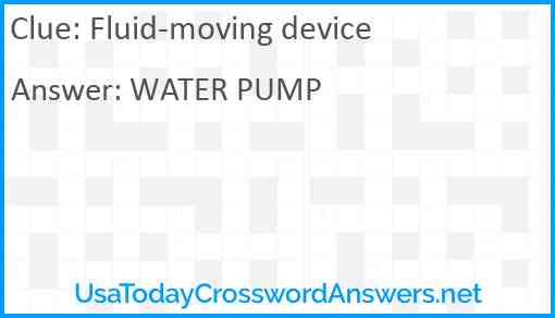 Fluid-moving device Answer