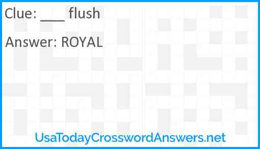 ___ flush Answer