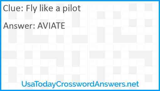 Fly like a pilot Answer