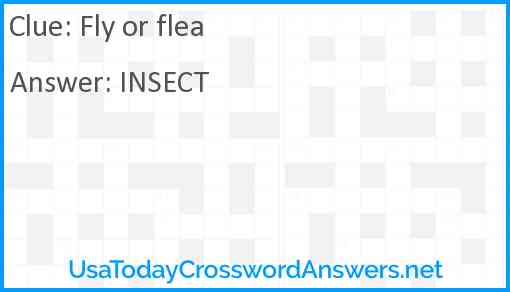 Fly or flea Answer