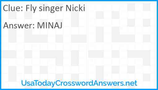 Fly singer Nicki Answer