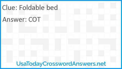 Foldable bed Answer
