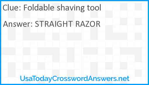 Foldable shaving tool Answer