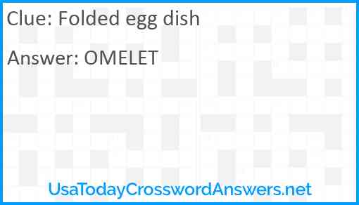 Folded egg dish Answer