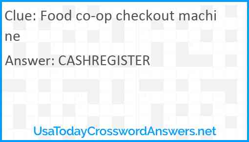 Food co-op checkout machine Answer