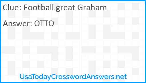 Football great Graham Answer