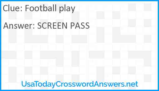 Football play Answer