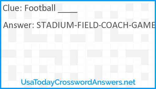 Football ____ Answer