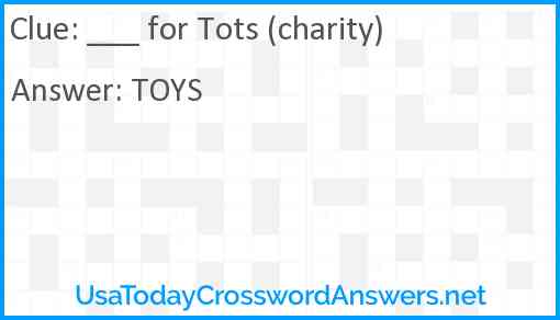___ for Tots (charity) Answer