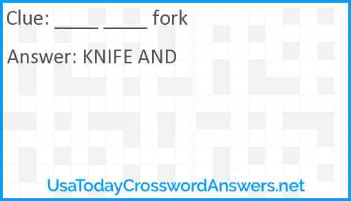____ ____ fork Answer
