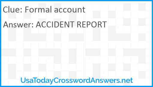 Formal account Answer