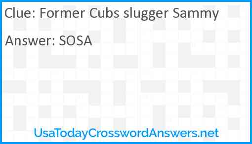 Former Cubs slugger Sammy Answer