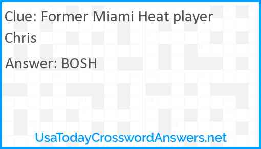 Former Miami Heat player Chris Answer
