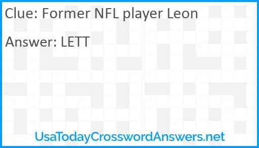 Former NFL player Leon Answer