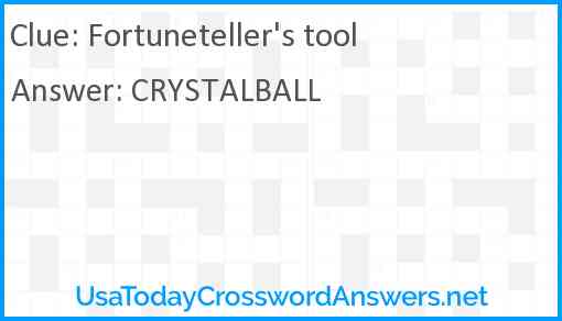 Fortuneteller's tool Answer