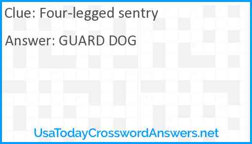 Four-legged sentry Answer