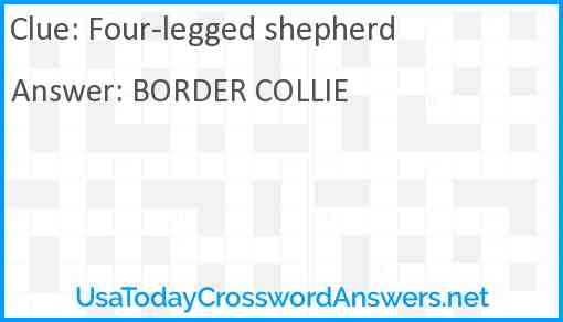 Four-legged shepherd Answer