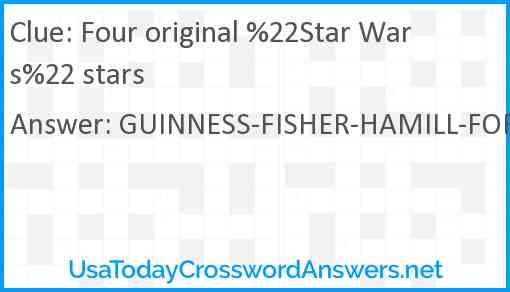 Four original %22Star Wars%22 stars Answer